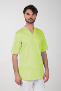Pánska farebná zdravotnícka košeľa M-074C, limetková