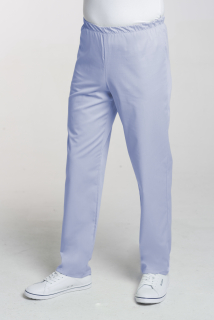 Pánske zdravotnícke nohavice v páse do gumy  M-075C, svetlo modrá