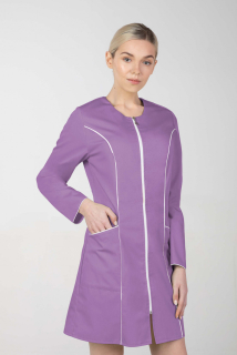 Dámske zdravotnícke šaty s dlhými rukávmi M-173G, fialová