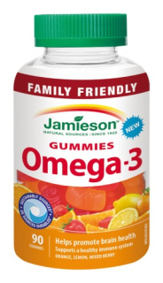 Jamieson Omega-3 Gummies želatínové pastilky 90 pas.