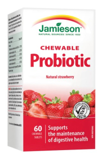 Jamieson Probiotic tablety na cmúľanie s jahodovou príchuťou 60tbl.