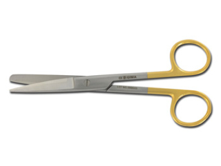 Rovné nožnice, tupo / ostré  - 14,5 cm - Gold Line 