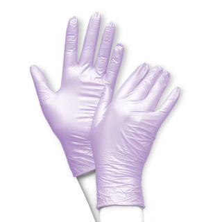 Nitrilové rukavice, fialové, bez púdru, 100 kusov, veľkosť L