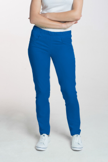 Dámske zdravotnícke slim nohavice s elastanom M-100X, modrá