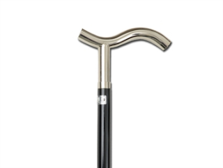 Drevená vychádzková palica s metálovou rukoväťou tvaru T - unisex