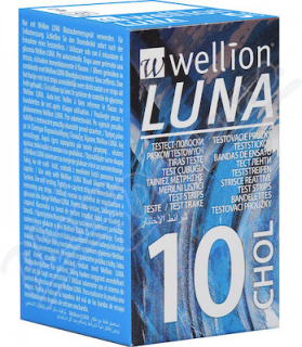 Testovacie prúžky Wellion LUNA CHOL, 10ks