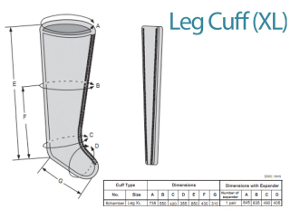 Návlek na nohu XL - 6 komôr pre Lymfodrenážny prístroj DOCTOR LIFE MK400L