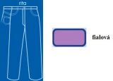 -10% Rita - Dámske nohavice riflového strihu - hit, fialová, 38