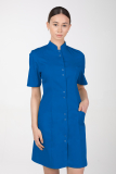 -10% Dámske zdravotnícke šaty so stojačikom  M-141TK, modrá, 52
