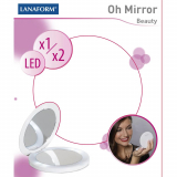 Kozmetické obojstranné zrkadlo s LED osvetlením  Lanaform Oh Mirror