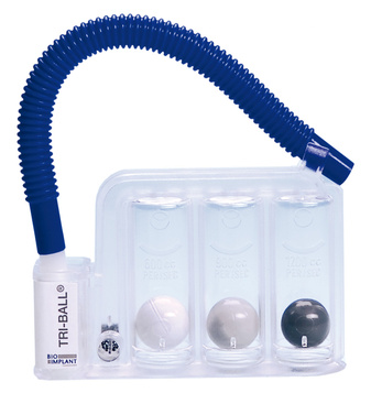 Tri-Ball - Respiračný dychový prístroj na cvicenie