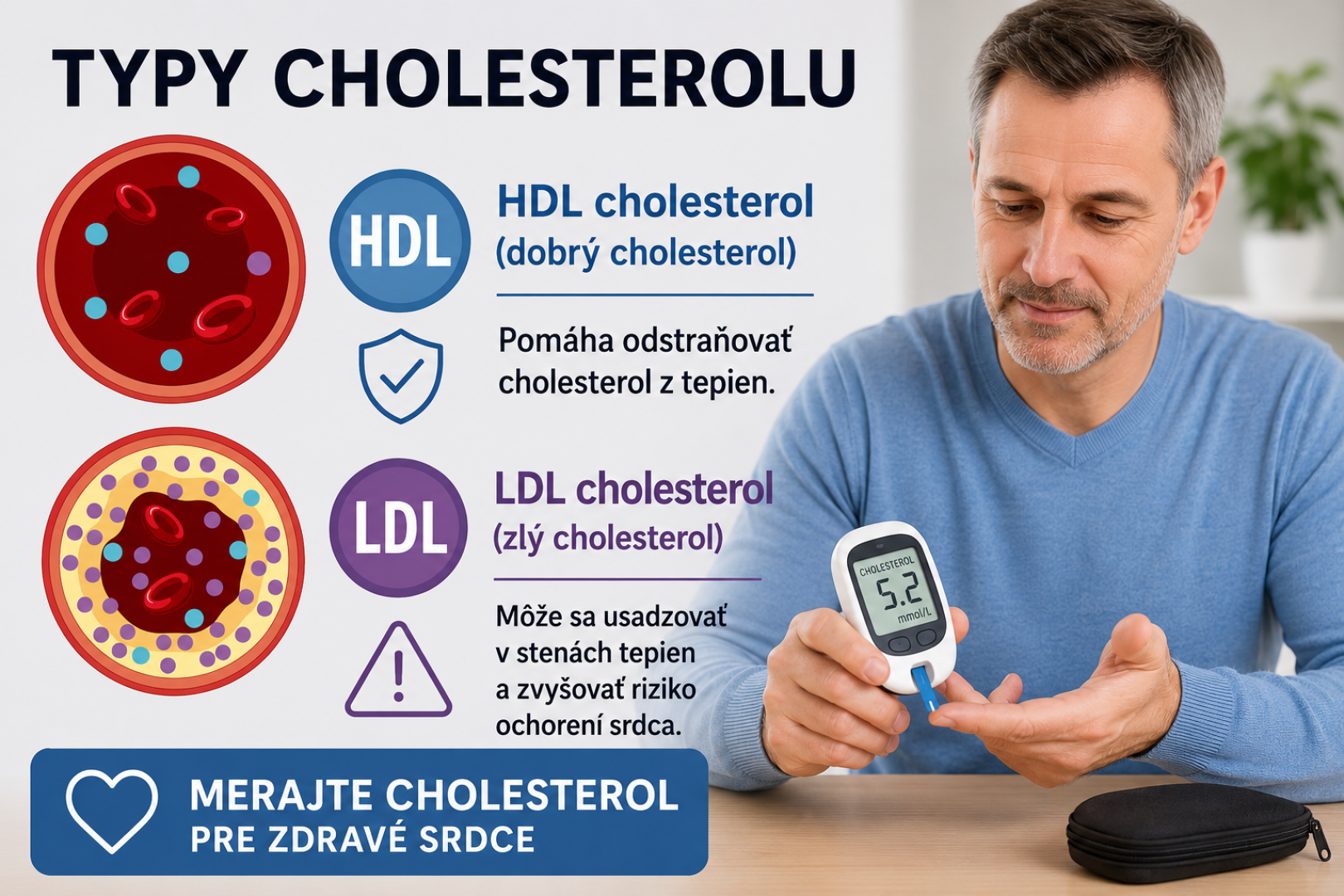 LDL a HDL cholesterol: Aký je rozdiel?