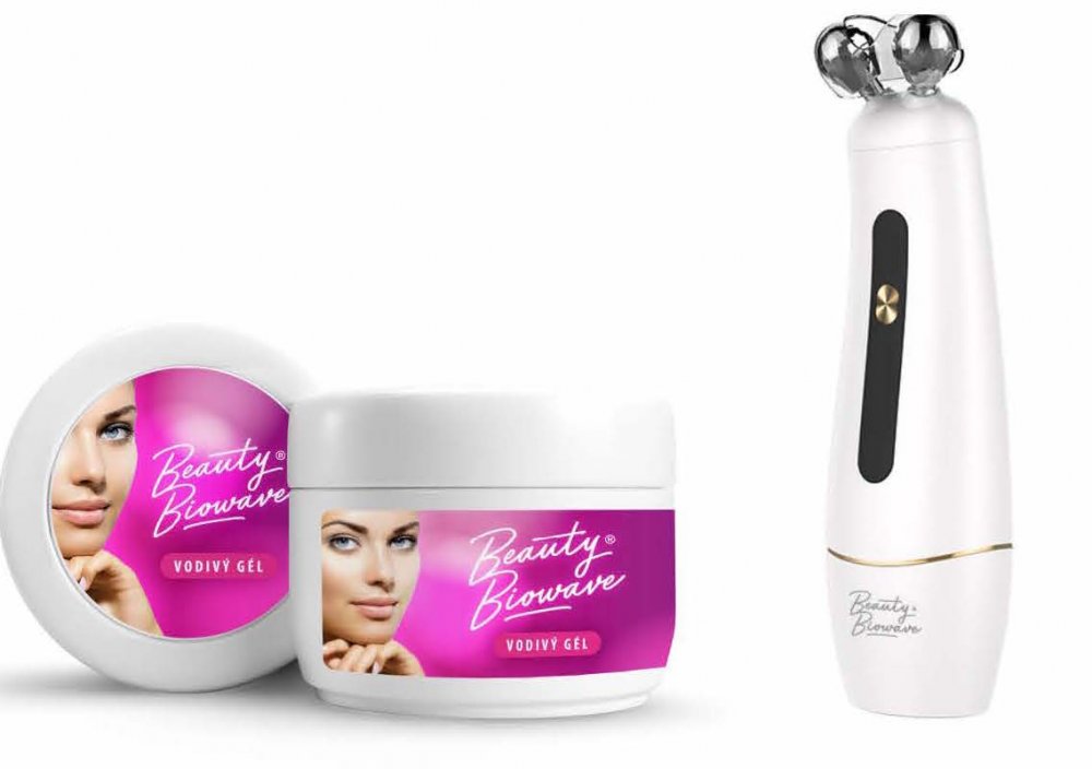 Žehlička na pleť Beauty BiowaveExclusive (ultrazvuk, ióny, EMS, mikroprúd) s ROLLERom + RF S DARČEKOM