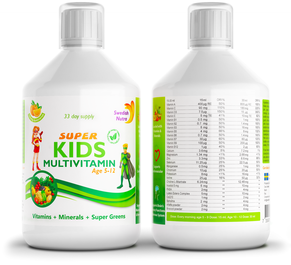 Swedish Nutra Super Kids multivitamín pre deti 500ml