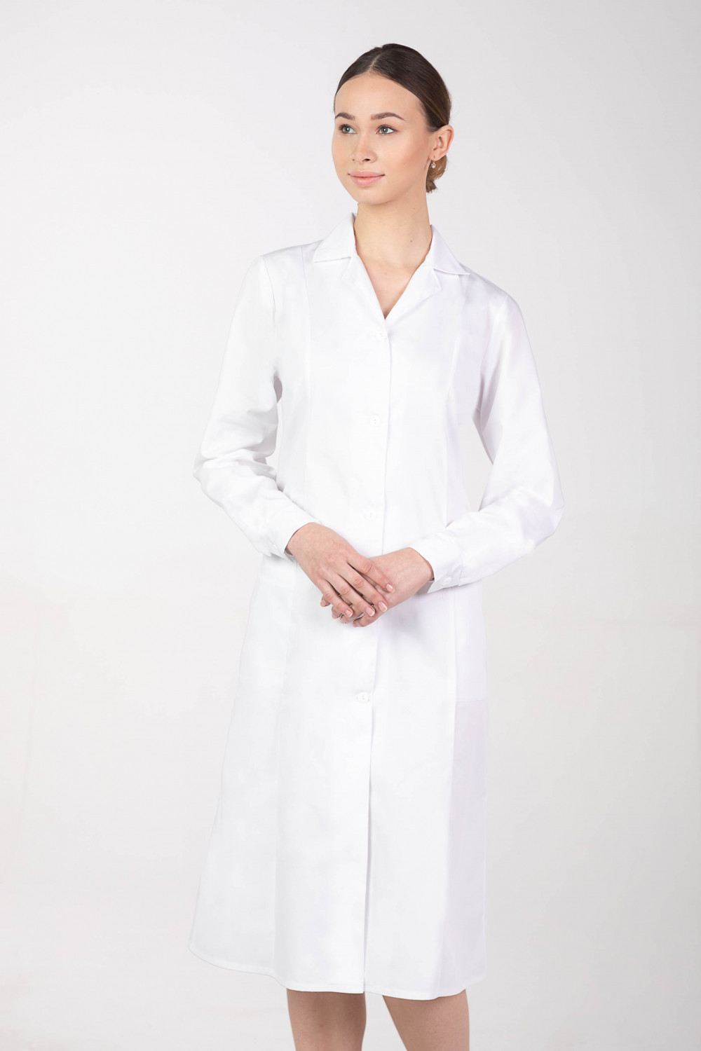Dámsky zdravotnícky plášť M-092B, biela 