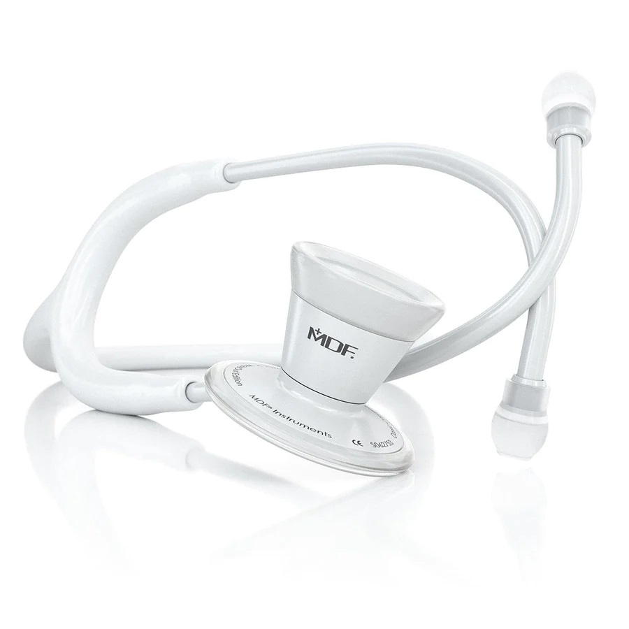 MDF 797 ProCardial® Stainless Steel Cardiology Stethoscope - WhiteOut / White