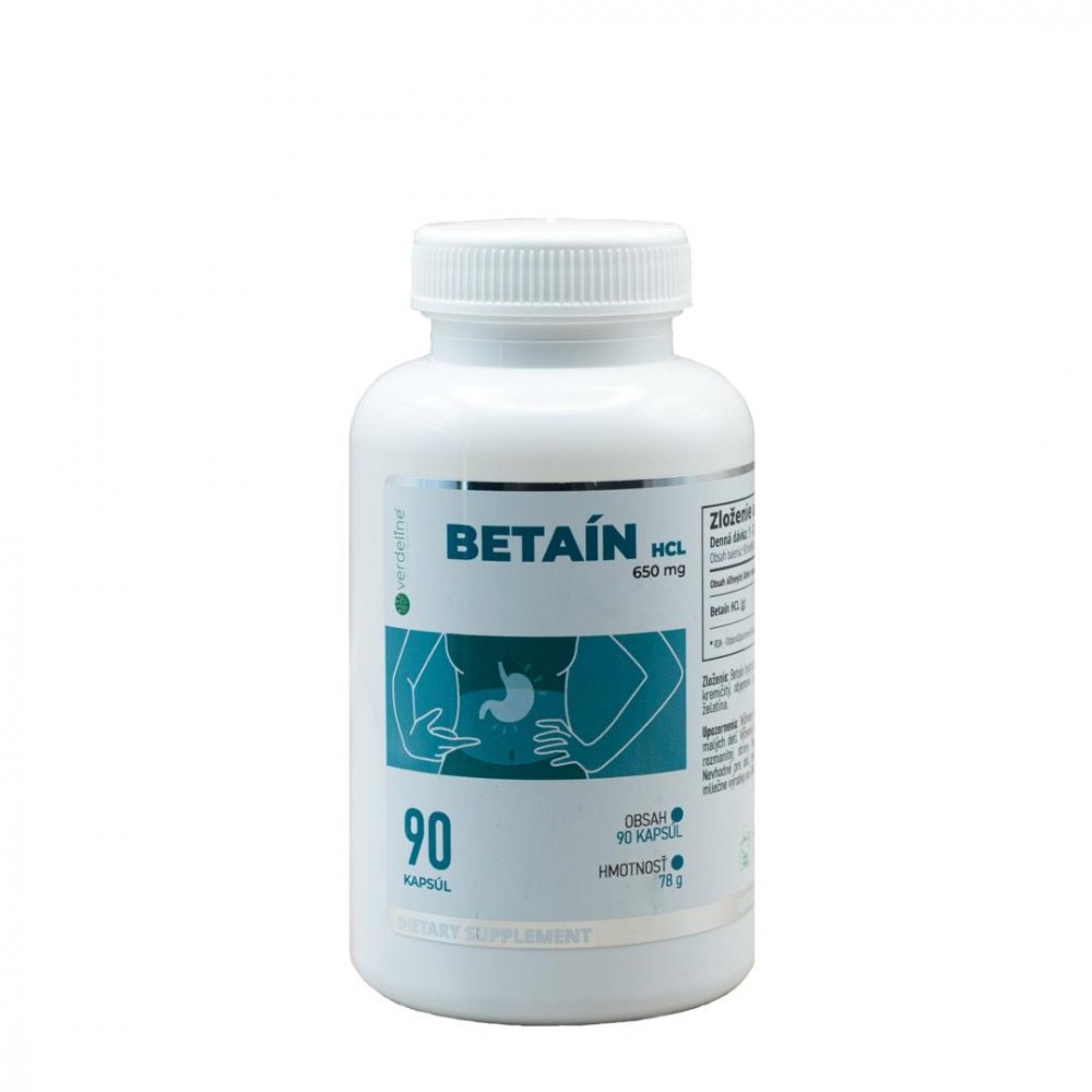 Verdeline Betaín HCL 650mg 90kps