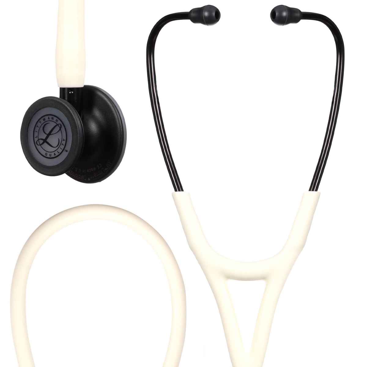 3M Littmann Cardiology IV : Alabaster, Satin/Black Finish - 6186C 