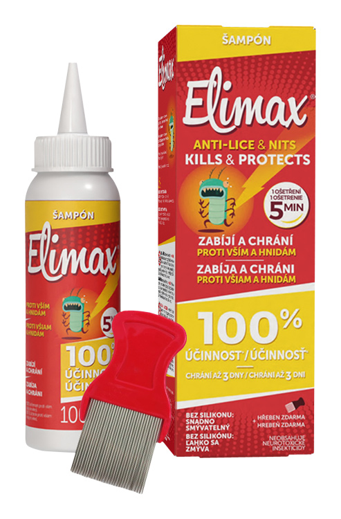 Elimax Účinný šampón 100ml + kovový hrebeň
