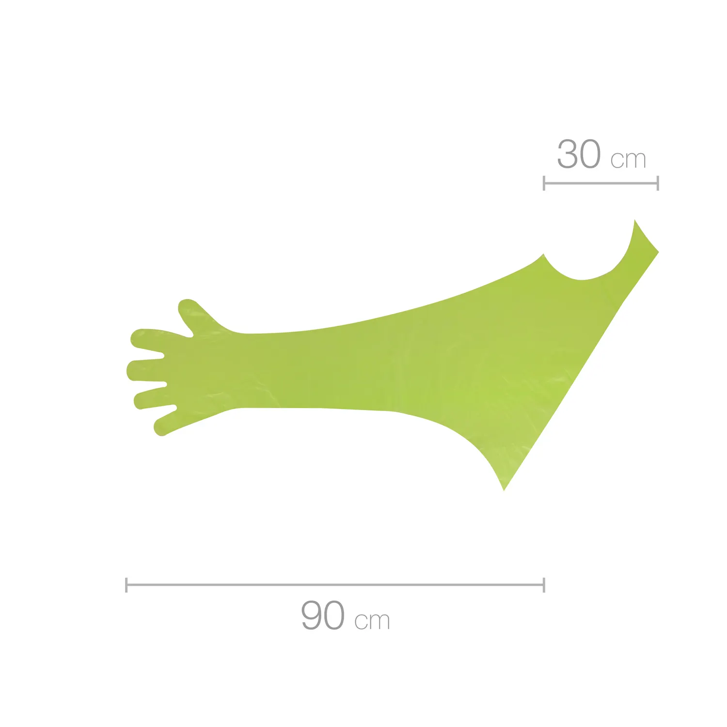 Veterinárne rukavice s ochranou ramena 120 cm, 50 ks