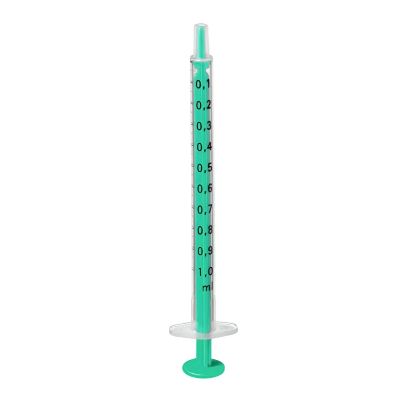 Dávkovacia injekčná striekačka B.Braun Injekt F, 1 ml bez ihly, zelená
