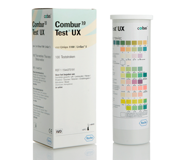 Močové testovacie prúžky – 10 parametrov Combur 10Test UX (100 kusov) pre Urisys 1100