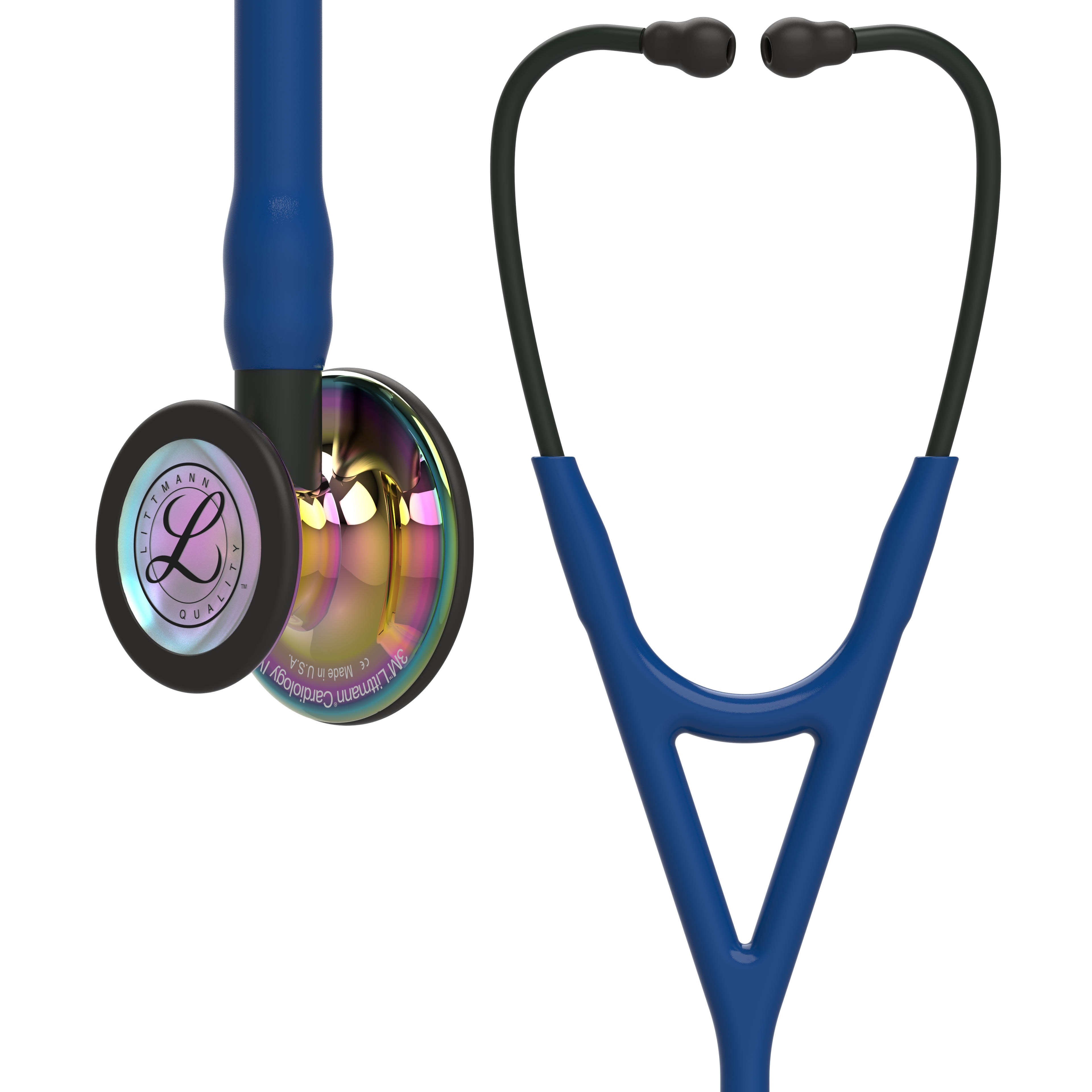 3M Littmann Cardiology IV : Navy Blue, Rainbow Finish - Black Stem - 6242