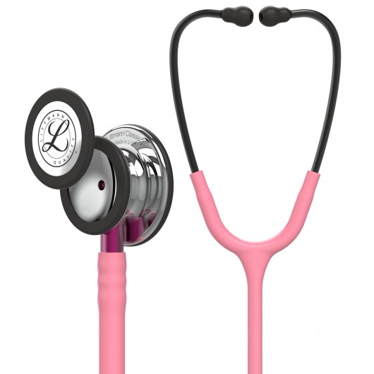 3M Littmann Classic III Pearl Pink, Mirror Finish - Pink Stem - 5962