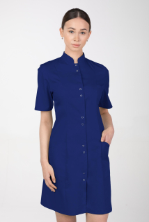 -10% Dámske zdravotnícke šaty so stojačikom  M-141TK, tmavo modrá, 50