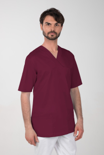 Pánska farebná zdravotnícka košeľa M-074C, višňová
