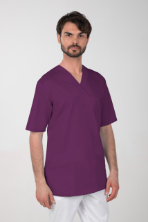 Pánska farebná zdravotnícka košeľa M-074C, slivková