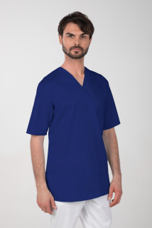 Pánska farebná zdravotnícka košeľa M-074C, tmavo modrá
