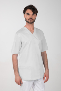 Pánska farebná zdravotnícka košeľa M-074C, svetlo sivá