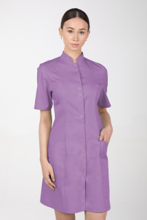 Dámske zdravotnícke šaty so stojačikom  M-141TK, fialová
