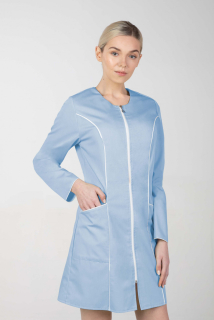 Dámske zdravotnícke šaty s dlhými rukávmi M-173G, svetlo modrá