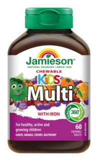 Jamieson Multi Kids multivitamín tablety na cmúľanie pre deti 60tbl.