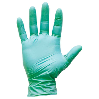 Nitrilové rukavice, zelené, bez púdru, 100 kusov, veľkosť M