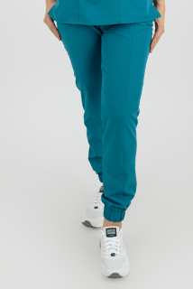 Dámske elastické zdravotnícke nohavice (joggery) M-200XPG, morsky modrá