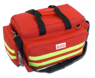 Taška pre záchranárov  - stredná, prázdna, červená farba