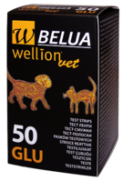 Glukózové testovacie prúžky WellionVet BELUA, 50ks