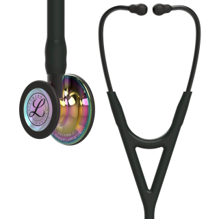 3M Littmann Cardiology IV : Black, Rainbow Finish - Smoke Steam - 6240