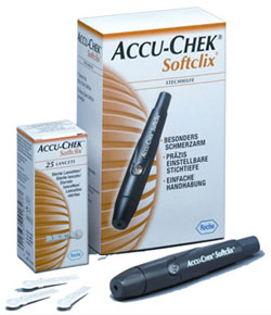 Accu-Chek Softclix Kit, Odberová autolanceta + 25 Accu-Chek Softclix Lancet