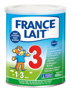 France Lait 3 mliečna výživa na podporu rastu pre malé deti od 1 roka 400g